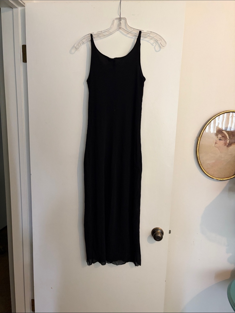 Weston Wear Black Midi Slip Dress - Slim Tank Straps - Picture 3 of 3